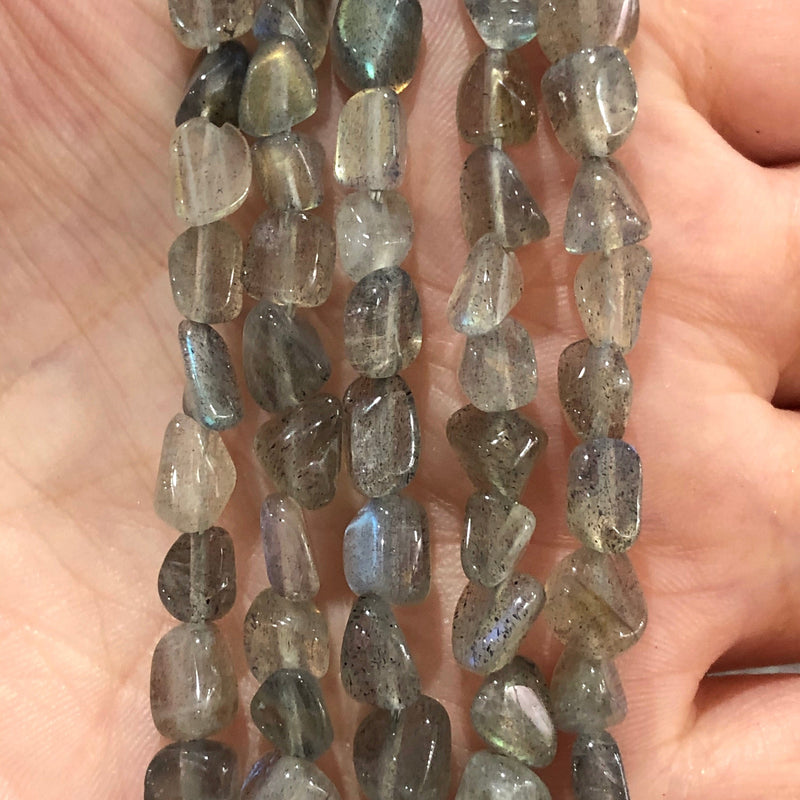 Pépites de pierres précieuses naturelles de labradorite véritable, 62 perles