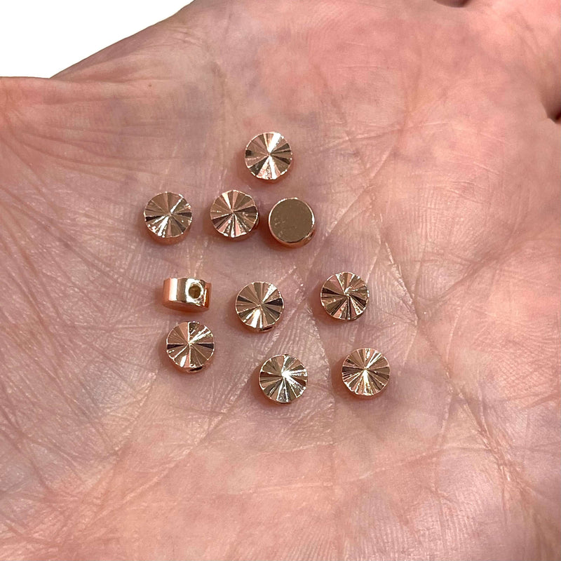 5mm Rose Gold Plated Spacer Charms, 10 pcs in a pack