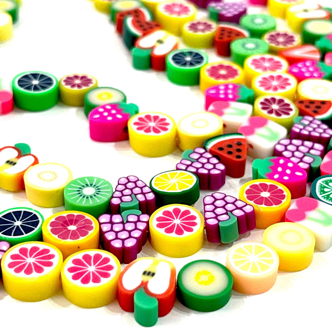 10mm Polymer Clay Fruits,10 Beads in a Pack