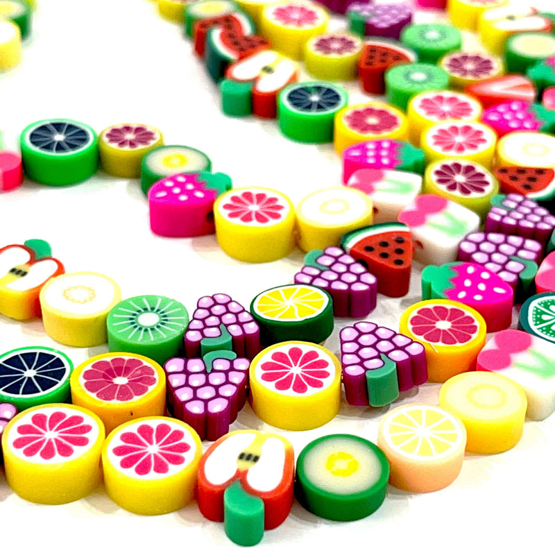 10mm Polymer Clay Fruits,10 Beads in a Pack£1.2