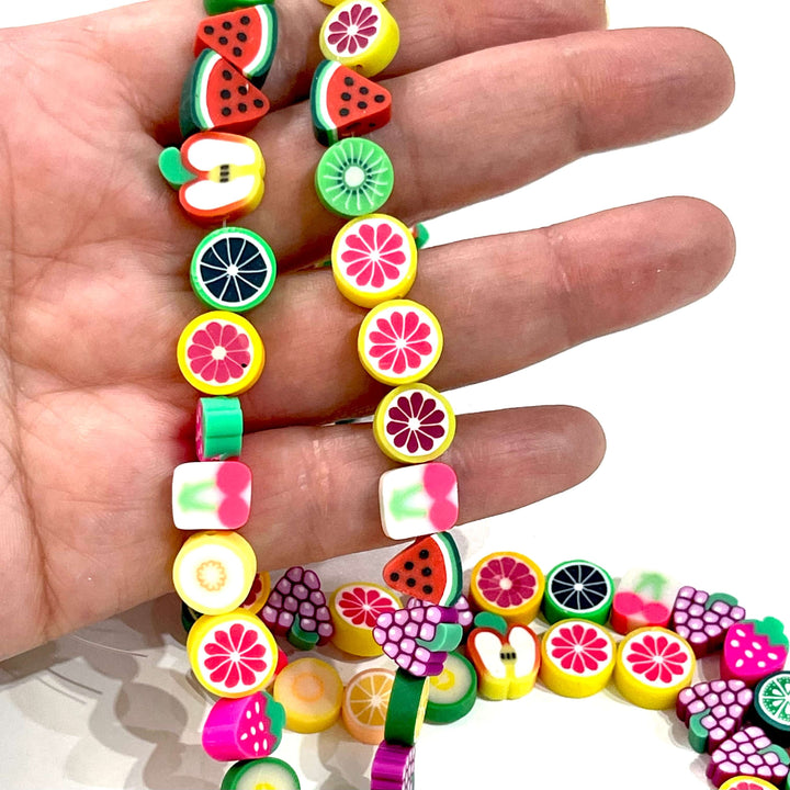 10mm Polymer Clay Fruits,10 Beads in a Pack