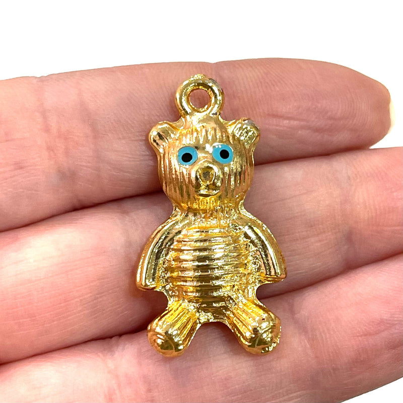 Daddy Bear 24 Karat vergoldeter Charm, ein Mitglied unserer Bärenfamilie