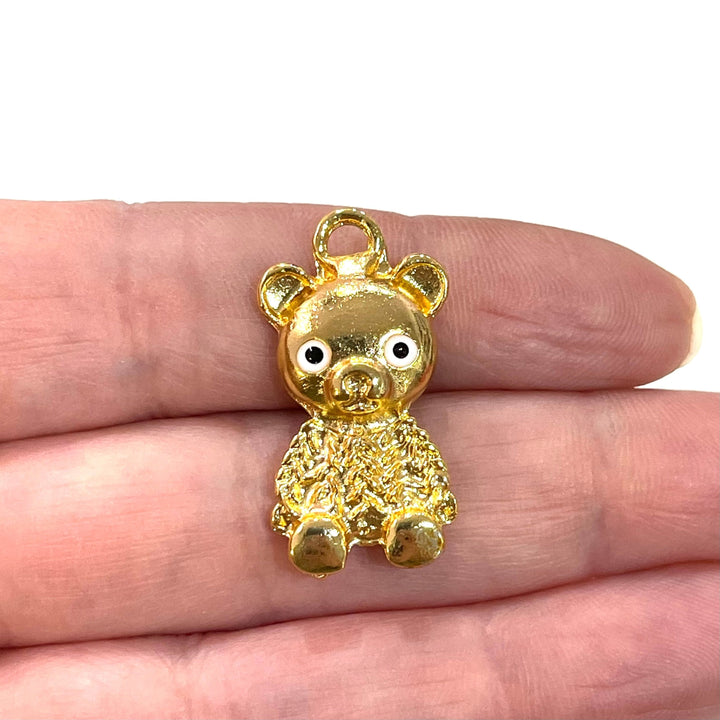 Teddy Bear 24Kt Gold Plated Charm, a member of our Bear Family