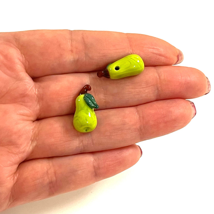 Hand Made Murano Glass Pear Charm