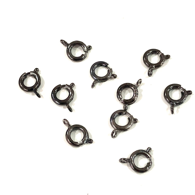 Gunmetal Spring Ring Clasps, 10 Pcs in a pack