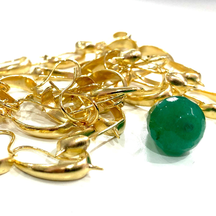 24Kt Gold Plated Brass Earrings, Gold Plated Earrings