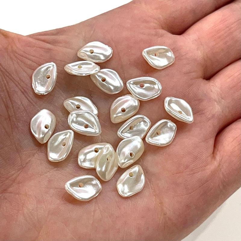 Elfenbeinfarbene Acrylperlen, 10 x 7 mm, Perlen mit 1 mm Loch, 50 g, 535 Perlen