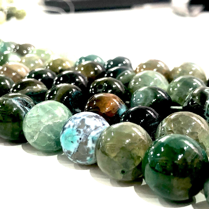 Indischer Achat, natürlicher Edelstein, klobige, runde Perlen, 16 mm, 24 Perlen
