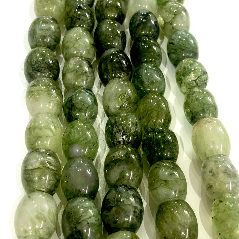 Agate Mousse Naturelle Grosses Perles Goutte 14mm, 28 Perles