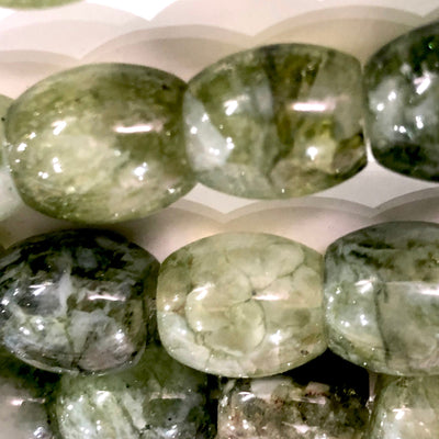 Moss Agate Natural Large Drop Beads 14mm, 28 Beads