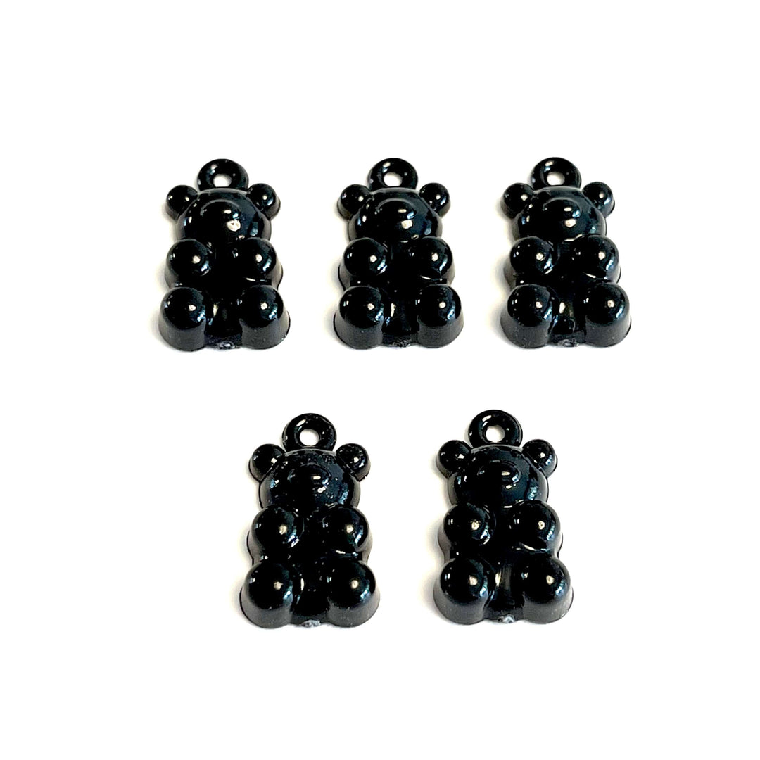5 pcs in a pack, Jelly Bear Charms, Gummy Bear Resin With Loop, Jelly Bear Shaped Resin Charms 12x22mm,