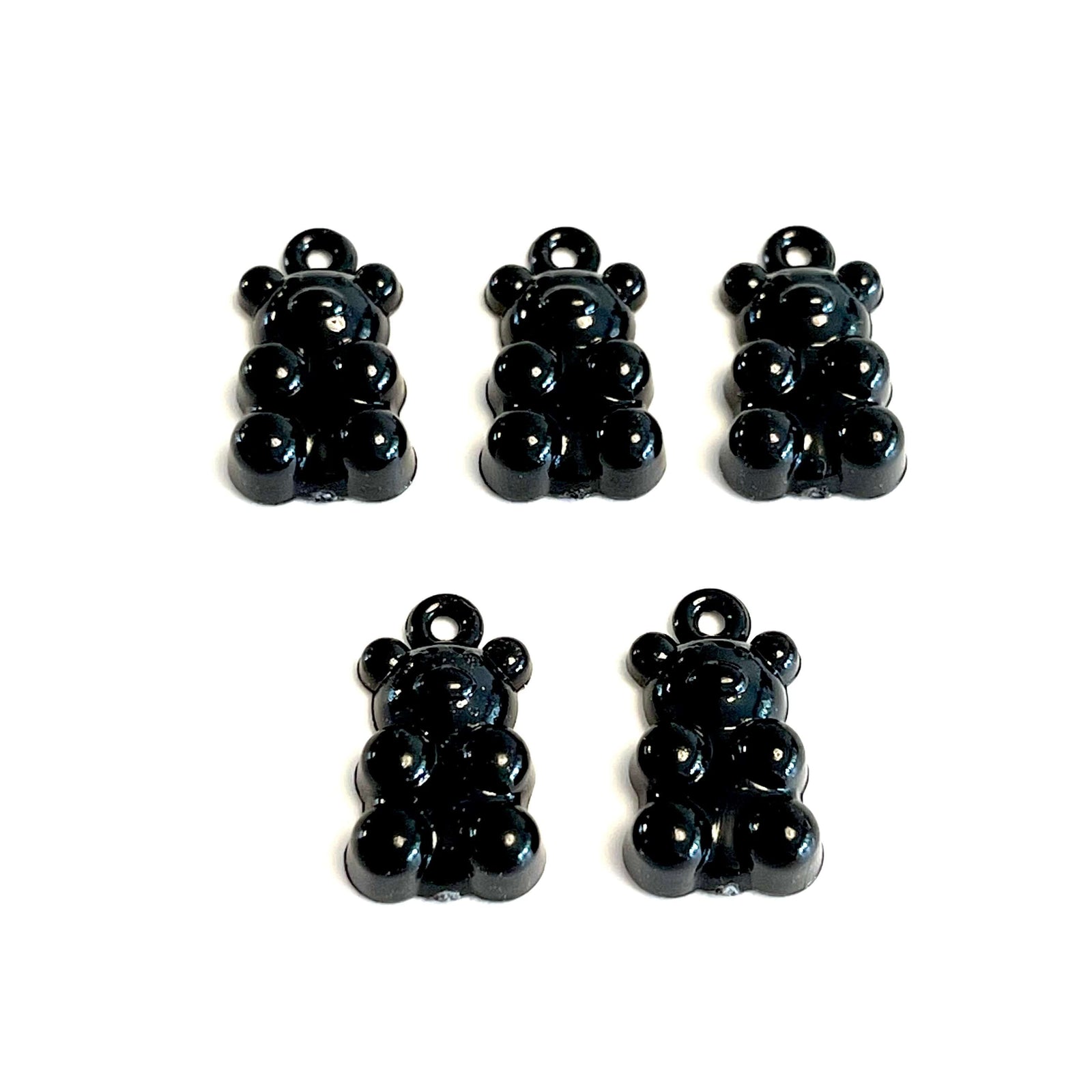 5 pcs in a pack, Jelly Bear Charms, Gummy Bear Resin With Loop, Jelly Bear Shaped Resin Charms 12x22mm,