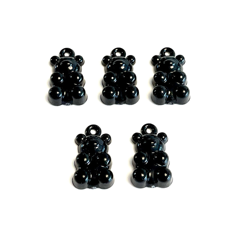 5 pcs dans un pack, Jelly Bear Charms, Gummy Bear Resin With Loop, Jelly Bear Shaped Resin Charms 12x22mm,