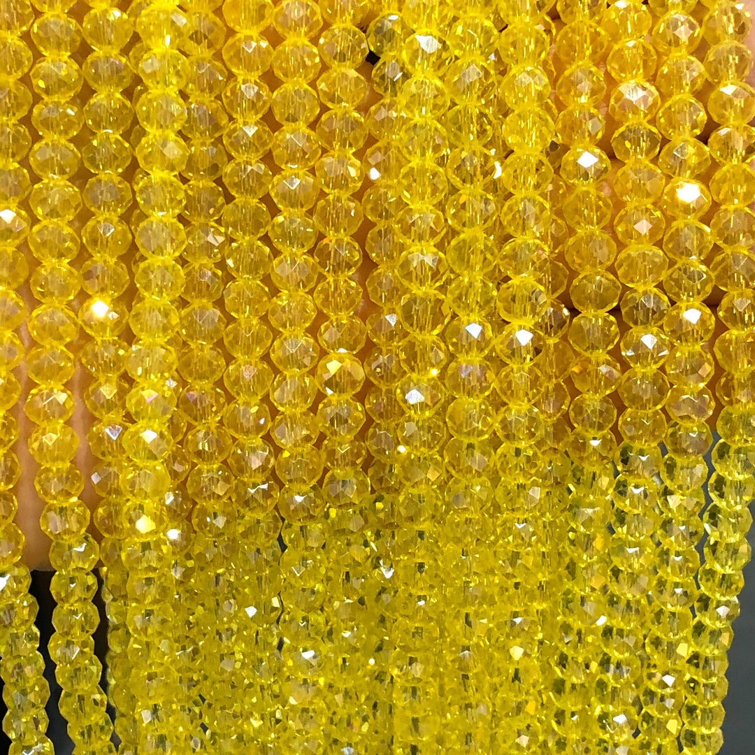 Crystal faceted rondelle 6mm Beads, PBC6C23