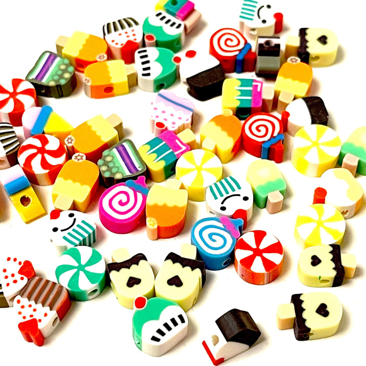 10mm Polymer Clay Cup Cake Beads,10 Beads in a Pack