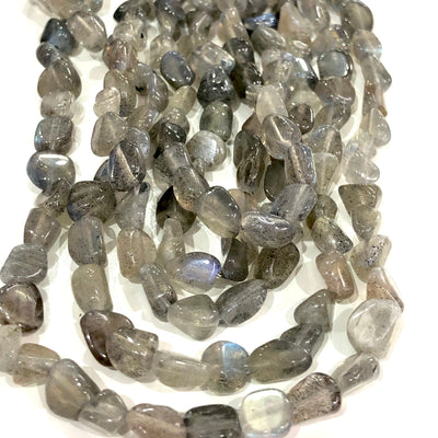 Pépites de pierres précieuses naturelles de labradorite véritable, 62 perles