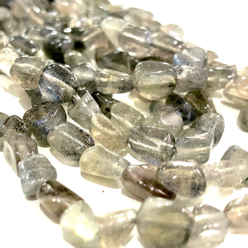 Pépites de pierres précieuses naturelles de labradorite véritable, 62 perles