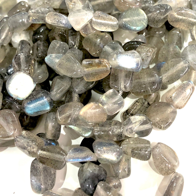 Pépites de pierres précieuses naturelles de labradorite véritable, 62 perles