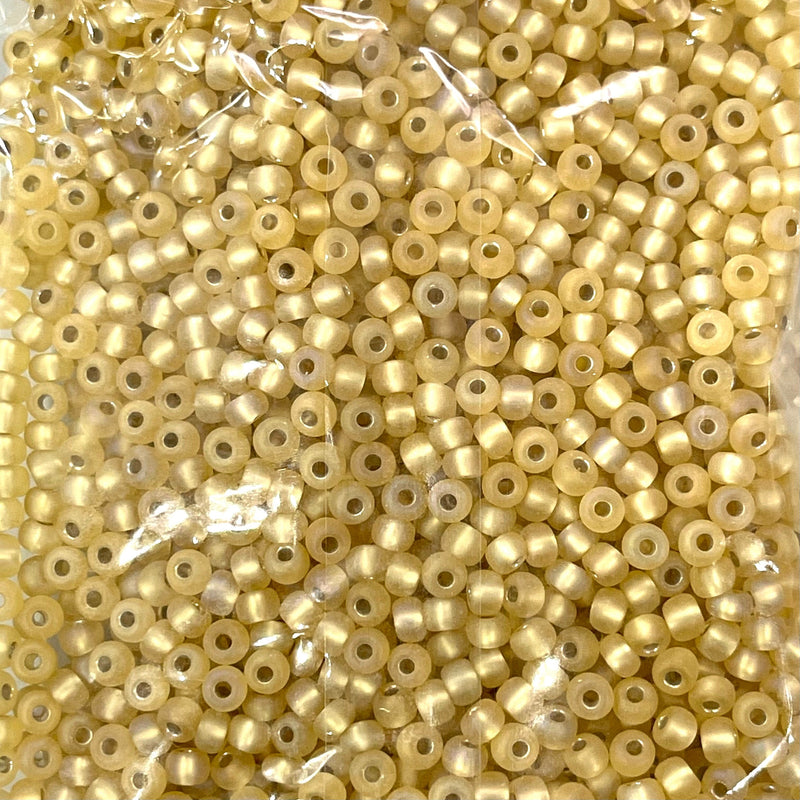 Preciosa Seed Beads 6/0 Rocailles-Round Hole 100 gr, 17029 Lt. Topaz, Silver Lined