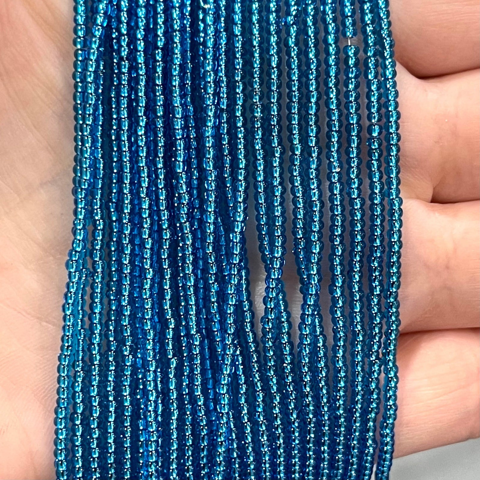 Preciosa Seed Beads 11/0 -67150-Aquamarine Silver Lined-PRCS11/0-20