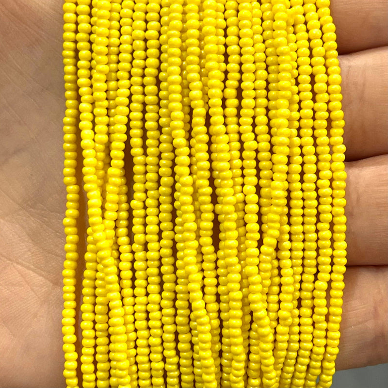 Preciosa Seed Beads 11/0 -84110-Opaque Yellow Lemon-PRCS11/0-25