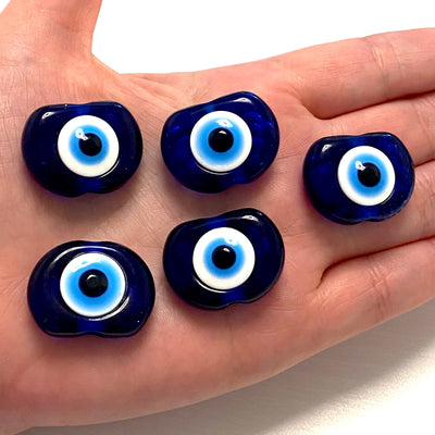 Large Hole Evil Eye Resin Beads, 29mm Beads, 6mm Hole, 5 Beads in a Pack