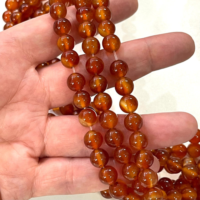 8mm Agate Smooth Round Beads
