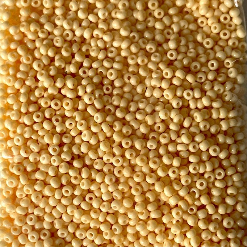 Preciosa Seed Beads 8/0 Rocailles-Round Hole 100 gr, 03282 Yellow Dyed Chalkwhite