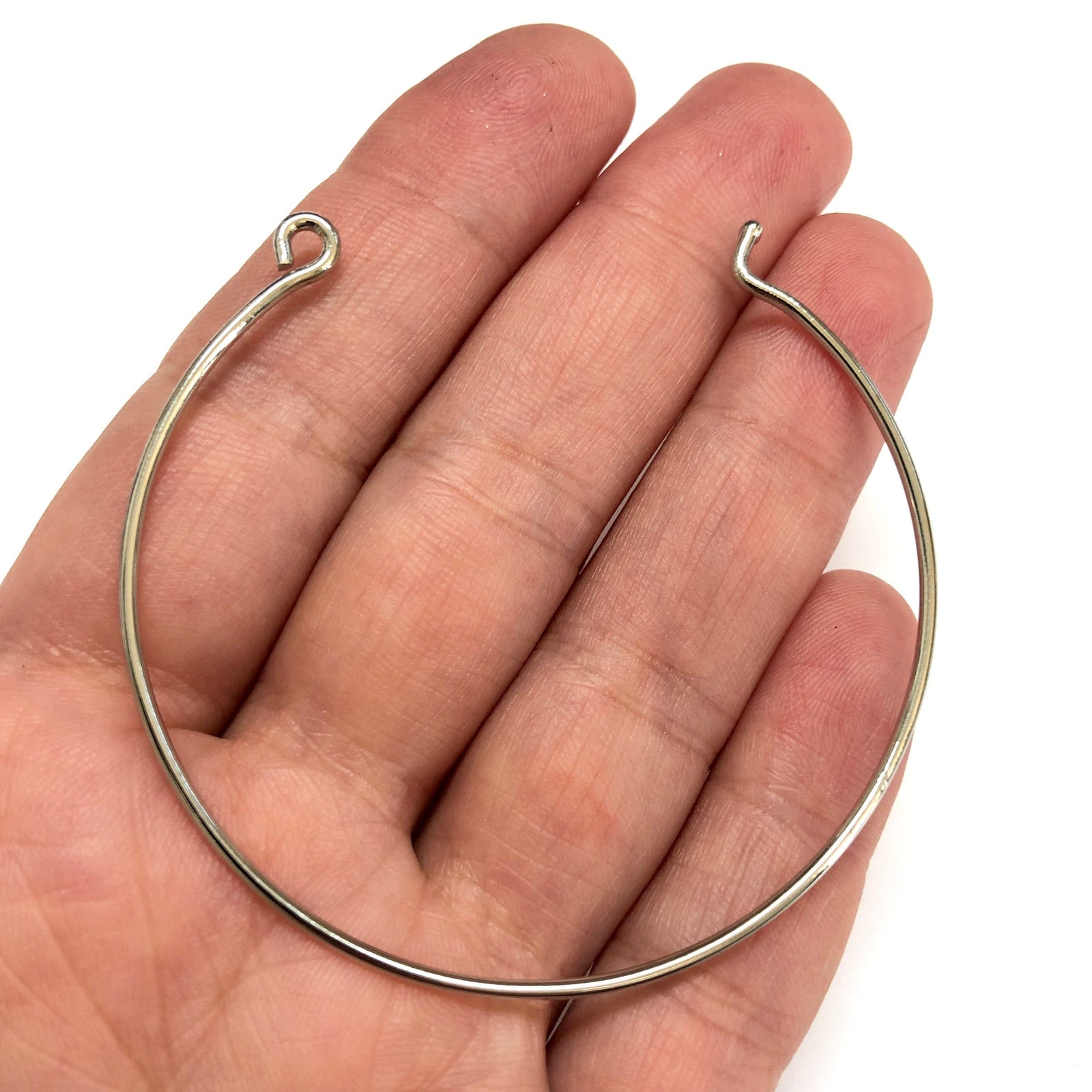 Rhodium Plated Bangle, Rhodium Bracelet Blank