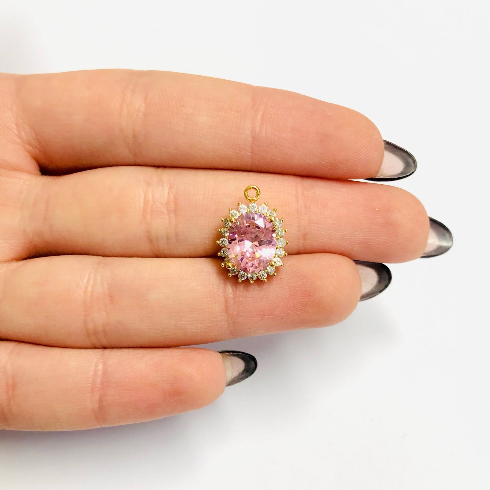 Pink Swarovski Crystal Charm