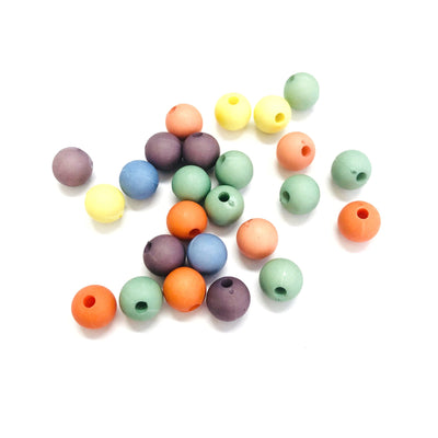 9mm Acrylic Beads, Assorted Acrylic Beads, 50 Gr Pack-Approx 130 Beads