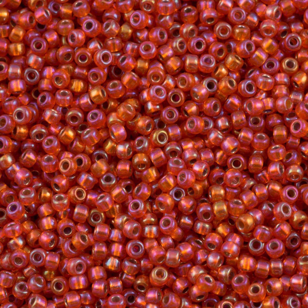 Miyuki Seed Beads 6/0 Silver Lined Orange AB 1008