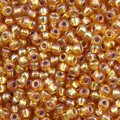 Miyuki Seed Beads 6/0  Silver Lined Dark Gold AB 1004 £2