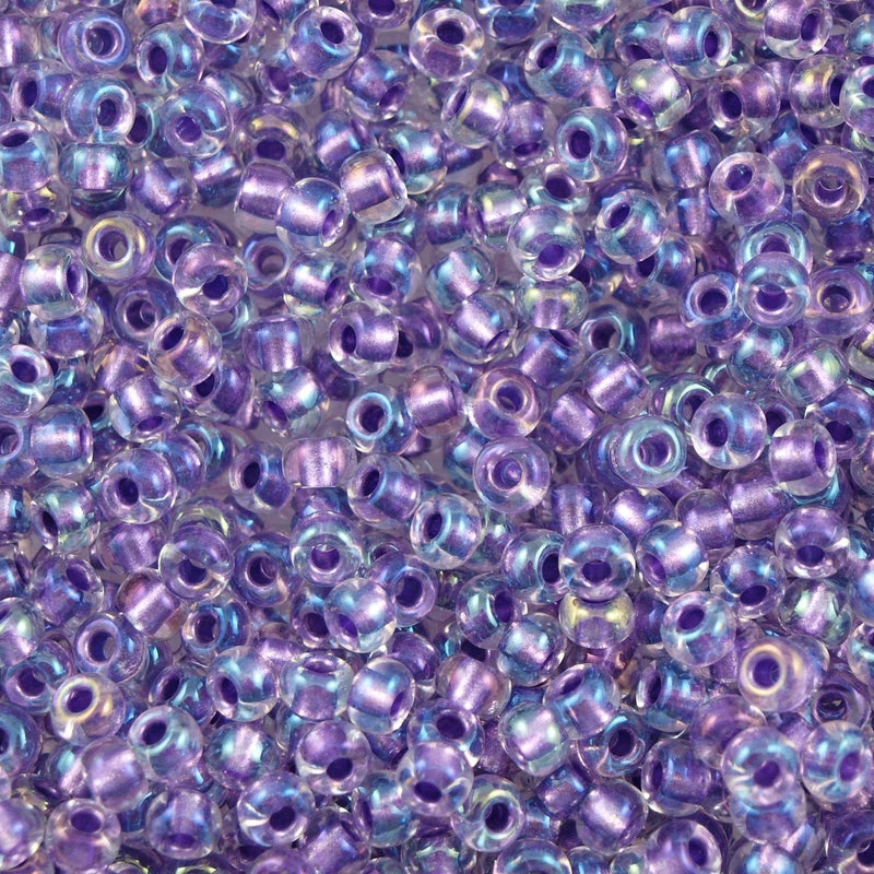 Miyuki Seed Beads 6/0  Sparkled Purple Lined Crystal 2607 £2.25
