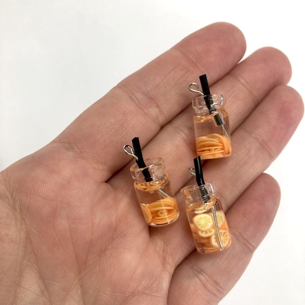 Acrylic Jam Jar Cocktail Charms, 3 pcs in a pack