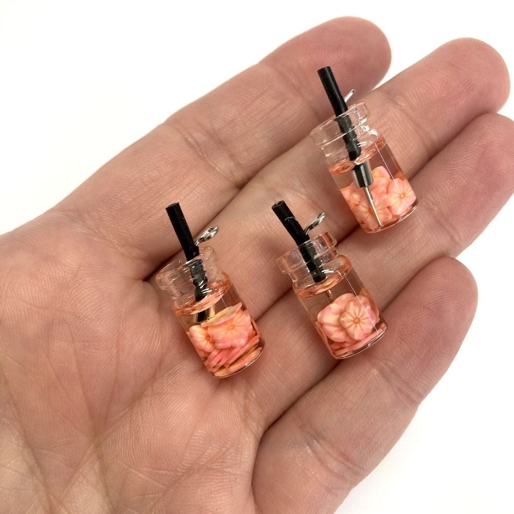 Acrylic Jam Jar Cocktail Charms, 3 pcs in a pack