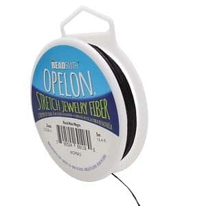 Bestes Stretchband für Perlenarmbänder – Opelon 0,7 mm Schwarz – 25 m