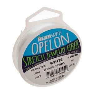 Bestes Stretchband für Perlenarmbänder – Opelon 0,7 mm, Weiß, 5 m