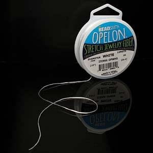 Bestes Stretchband für Perlenarmbänder – Opelon 0,7 mm Weiß – 25 m