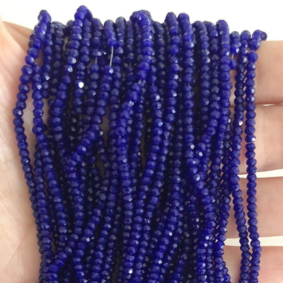 Crystal faceted rondelle - 200 pcs -2mm - full strand - PBC2C42, Crystal Beads, Beads, glass beads, beads £1.5