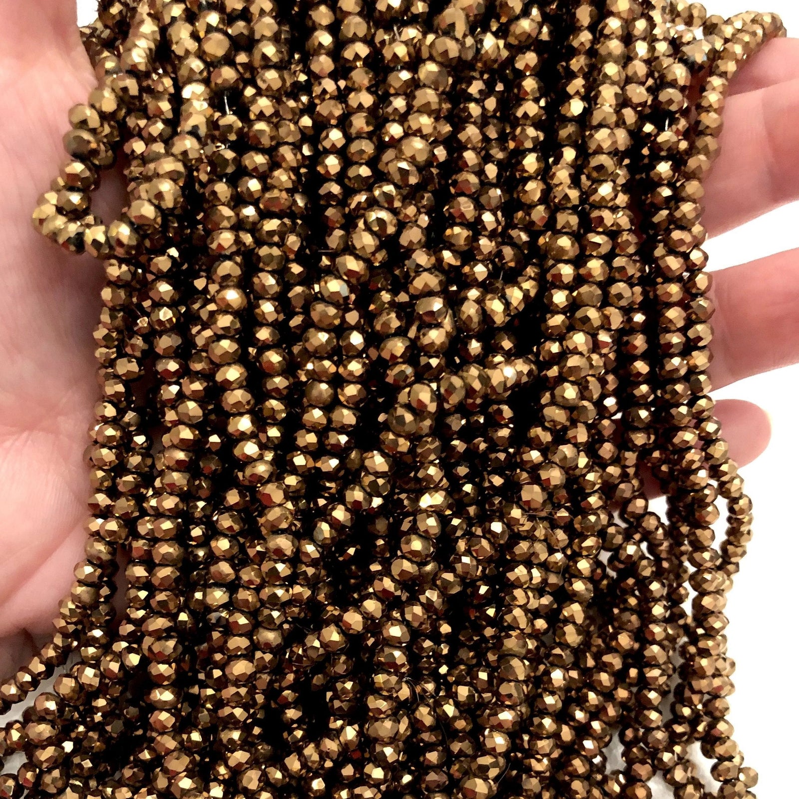 Crystal faceted rondelle 4mm Beads, PBC4C24