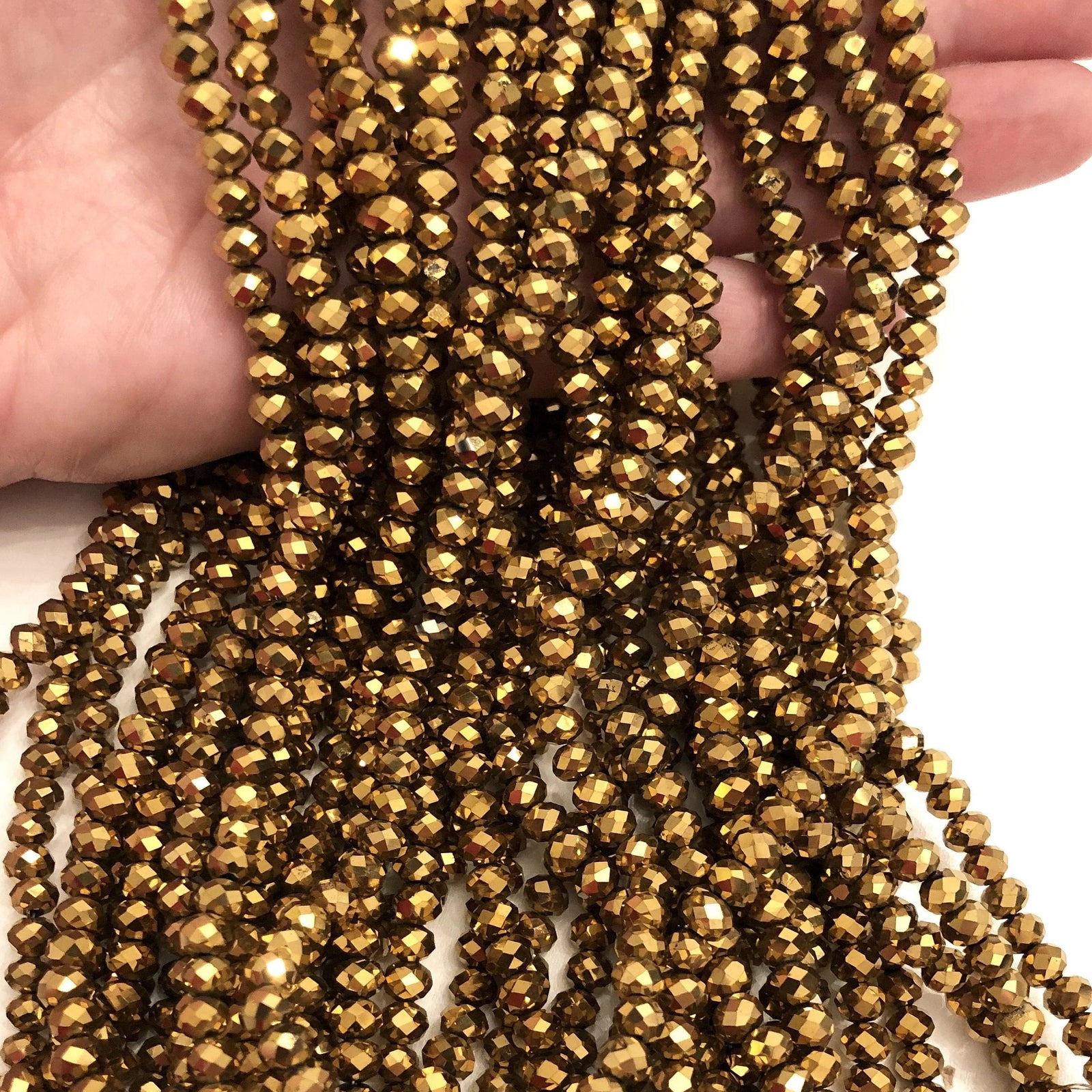 Crystal faceted rondelle 6mm Beads, PBC6C46,