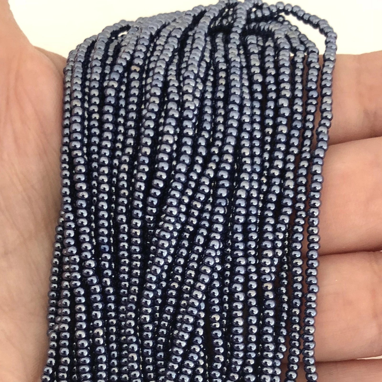 Preciosa Coated Seed Beads 11/0 49102-Hematite-PRCS11/0-6