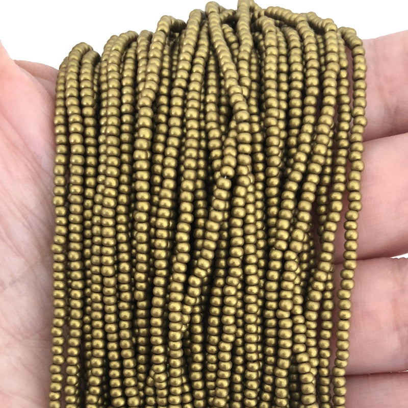 Preciosa  Coated Seed Beads 11/0 01720 Soft Bronze PRCS11/0-7,