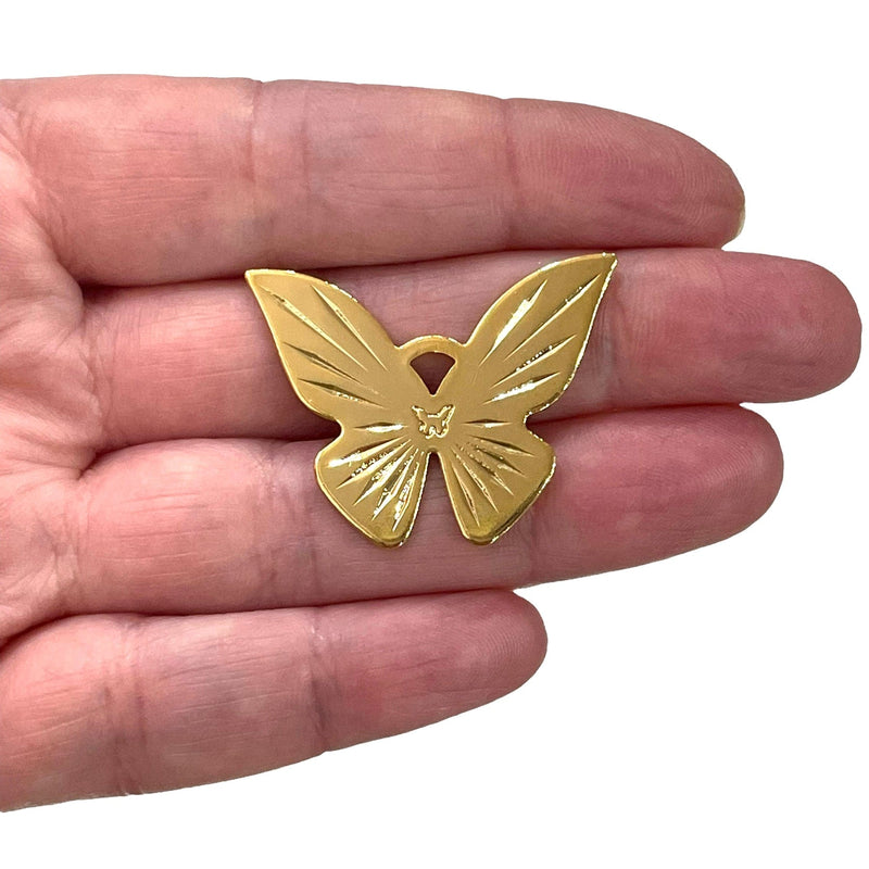 24 Karat vergoldeter Schmetterlingsanhänger