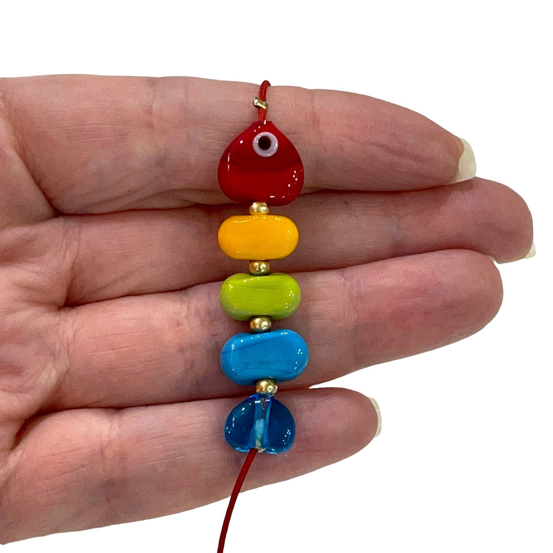 Hand Made Murano Glass Beads, 5 Beads Set for making Murano Glass Fish Bone Charm