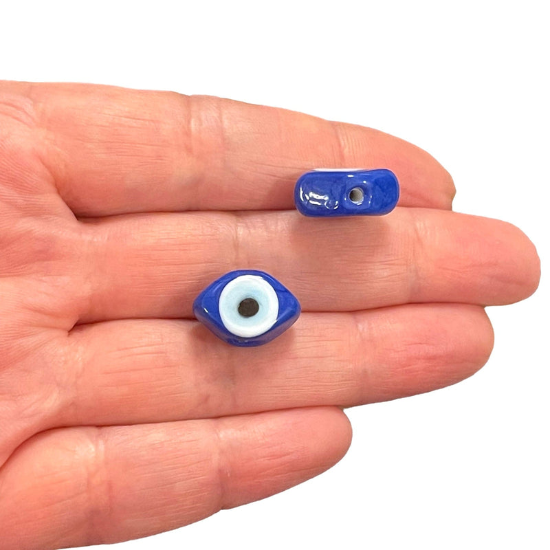 Hand Made Murano Glass Dark Blue Evil Eye Charm