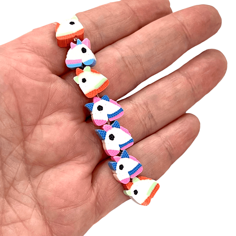 Polymer Clay Unicorn Charms,10 Beads in a Pack