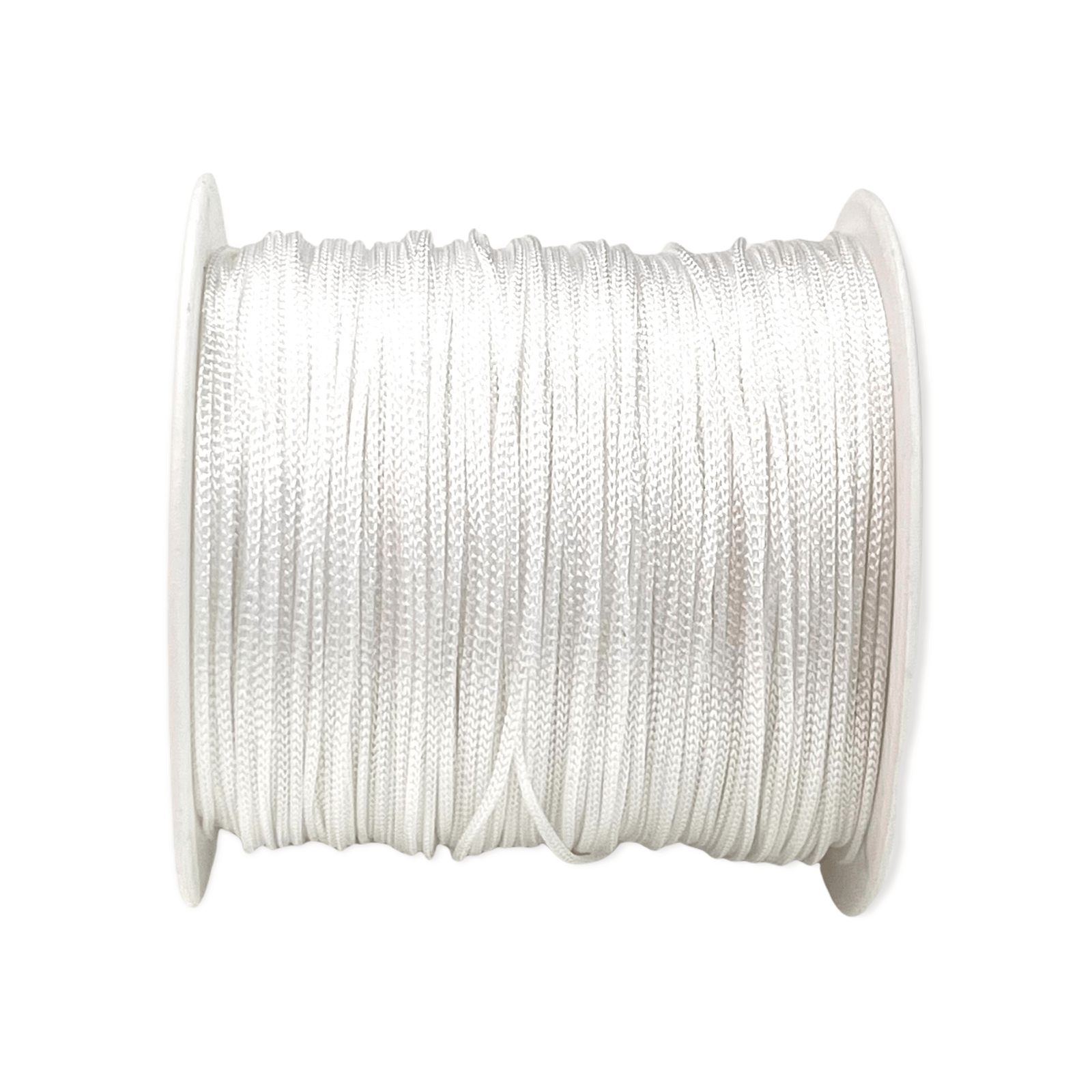 1MM Parachute Cord, White Color Braided Knotting Cord, Shamballa Beading String, 100 Yards Reel