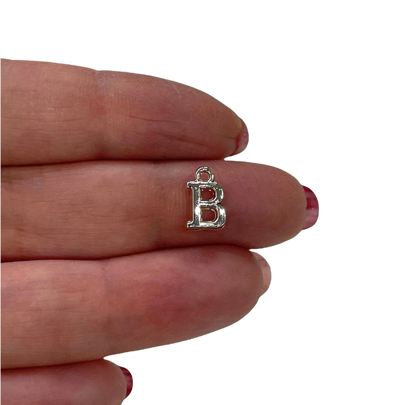 Silver Plated Brass Initial Charms